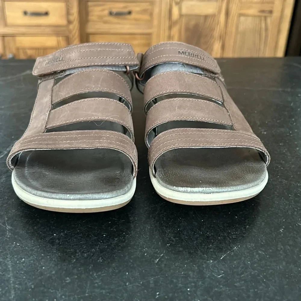 Merrell Kalari Lore Backstrap Hiking‎ Outdoor Leather Sandal Brown size 7 - Picture 3 of 9